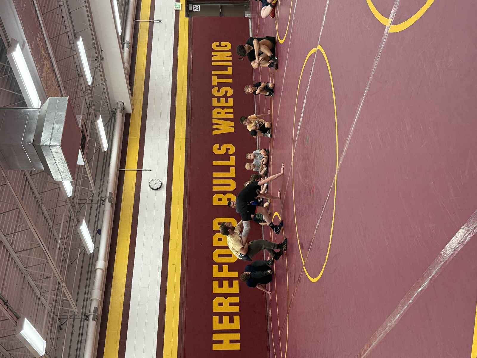 Beginner wrestlers training at The Zone